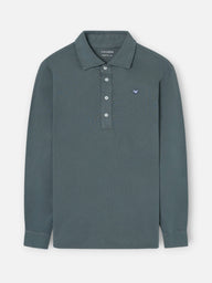 Polo manga larga verde oscuro