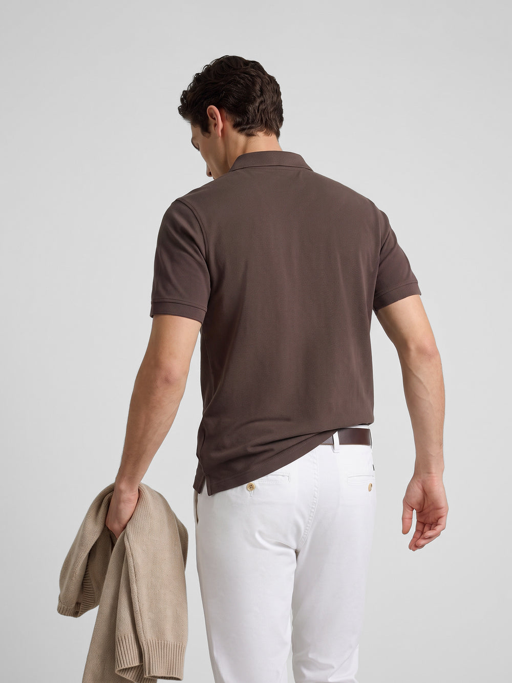 Polo manga corta marron
