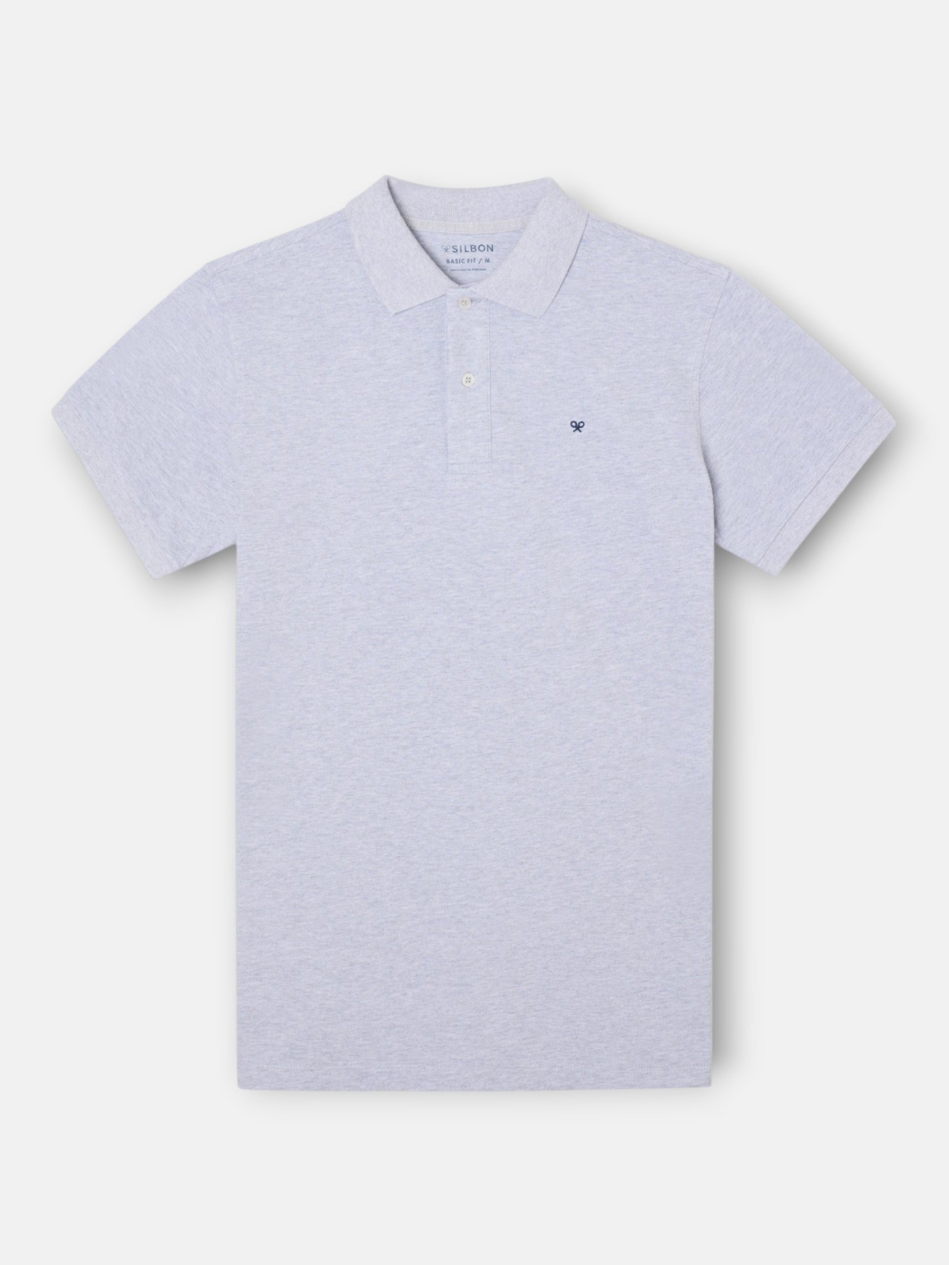 Polo à manches courtes gris
