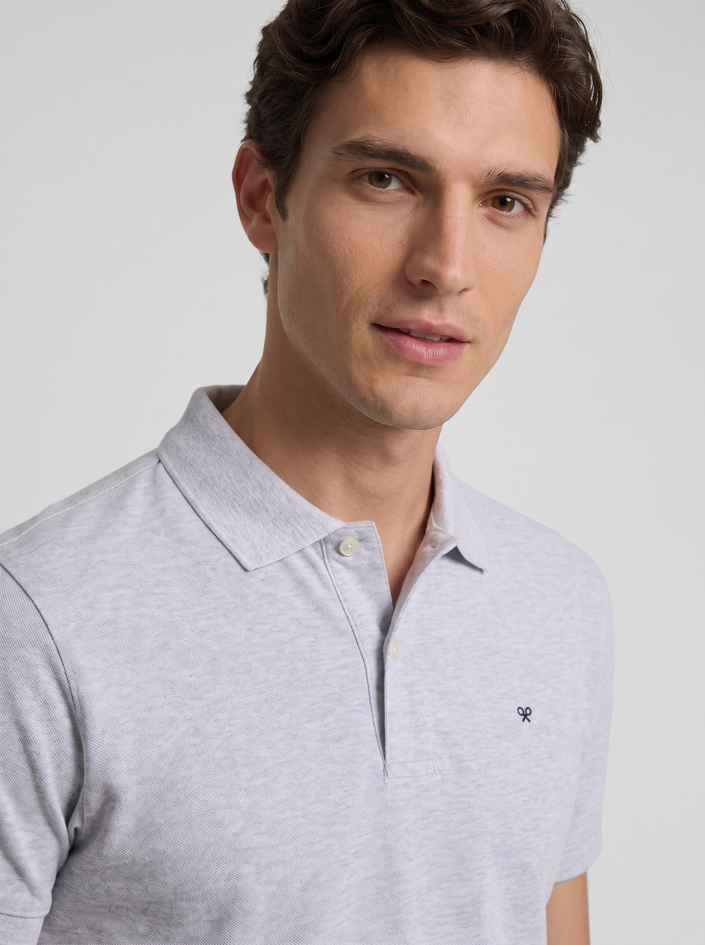 Polo manga corta gris
