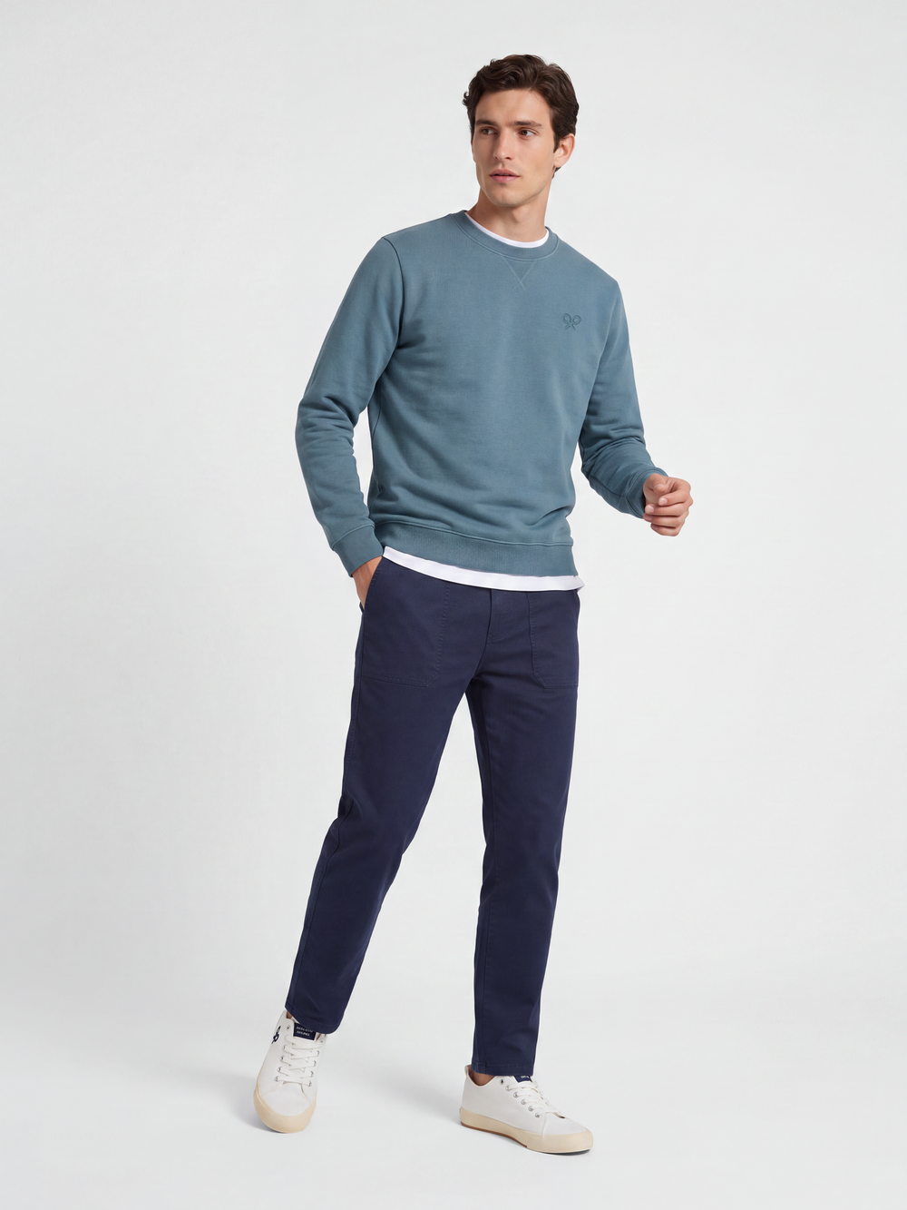 Sudadera raqueta relieve petroleo