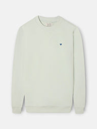 Sweat-shirt uni minilogo éponge vert clair