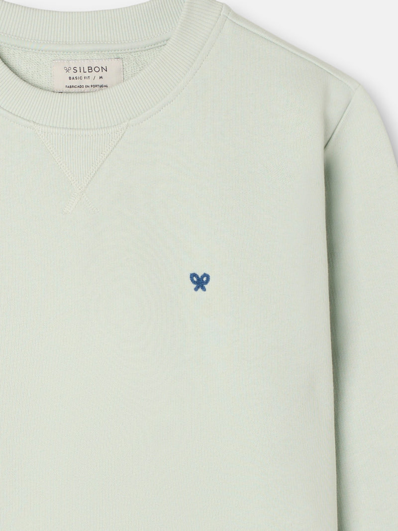 Sweatshirt lisa minilogo felpa verde claro