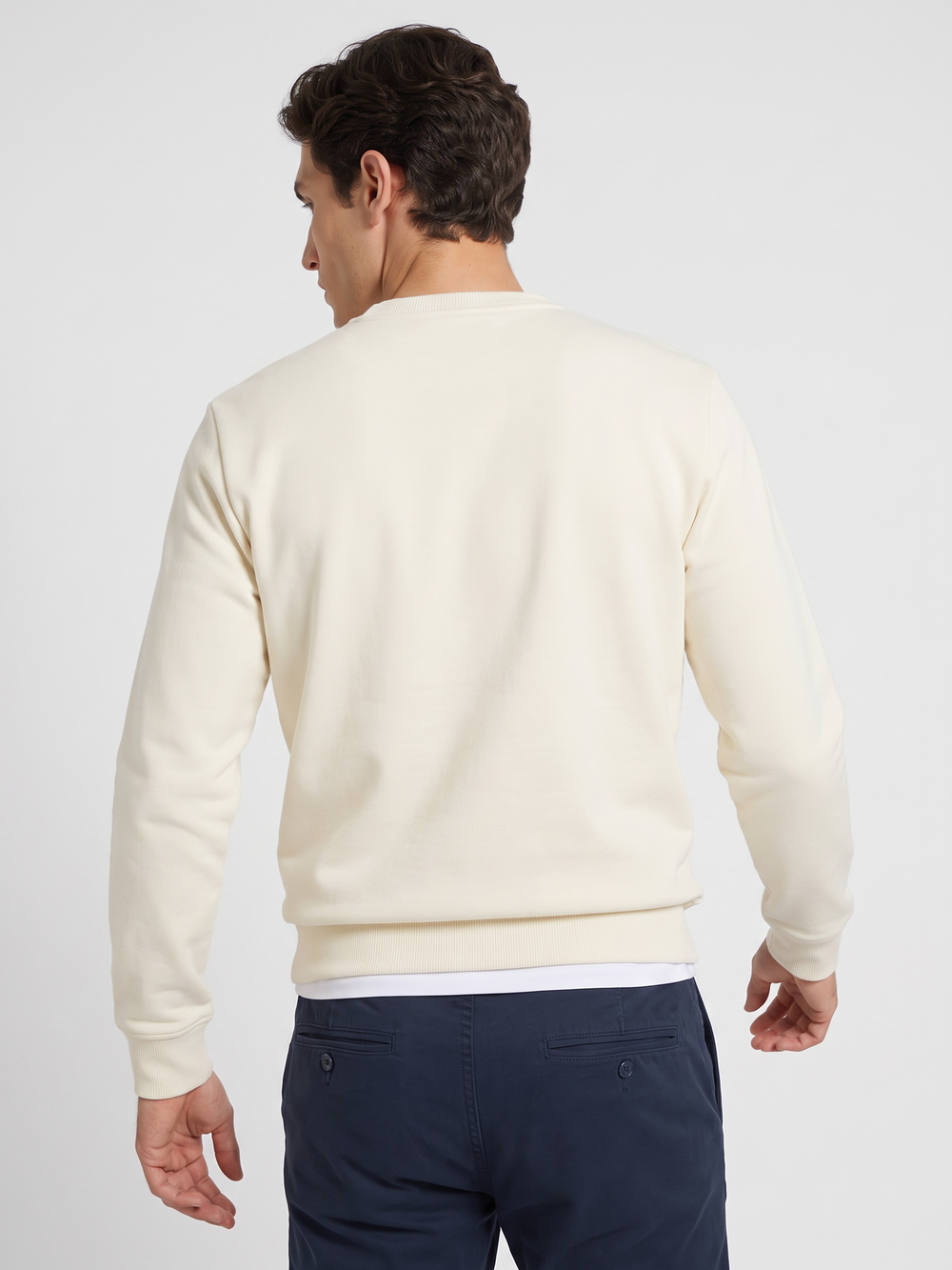 Sudadera raqueta relieve crema