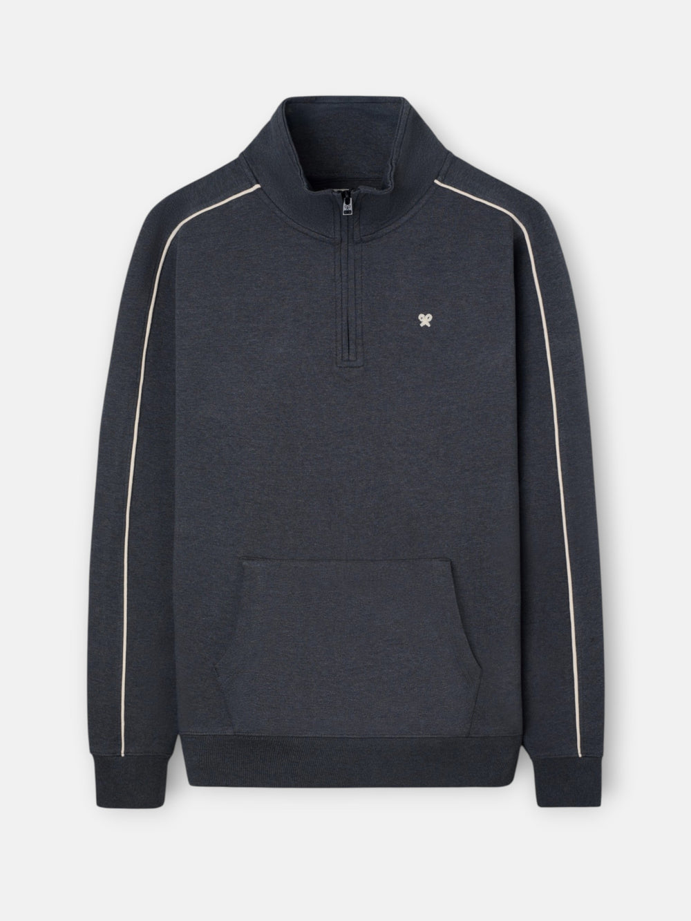 Sudadera media cremallera sb gris