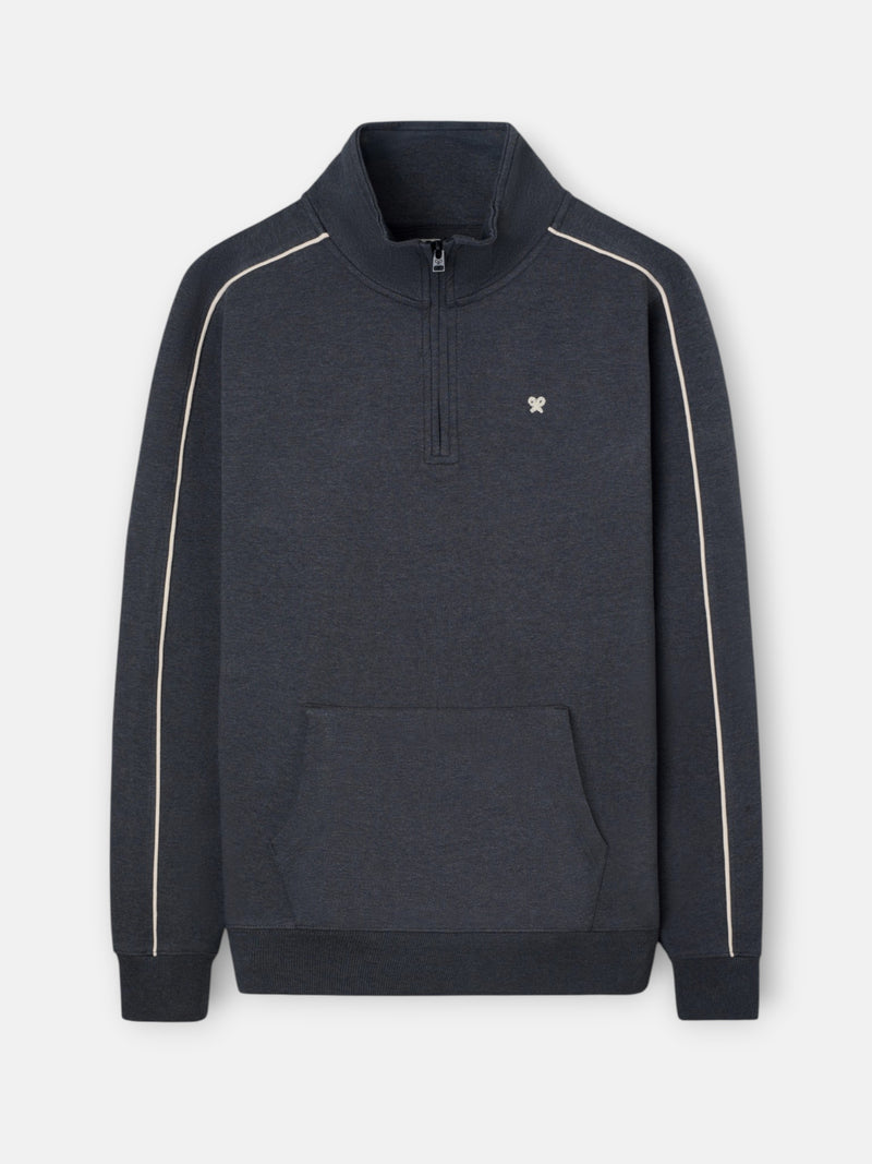 Sudadera chandal media cremallera sb gris