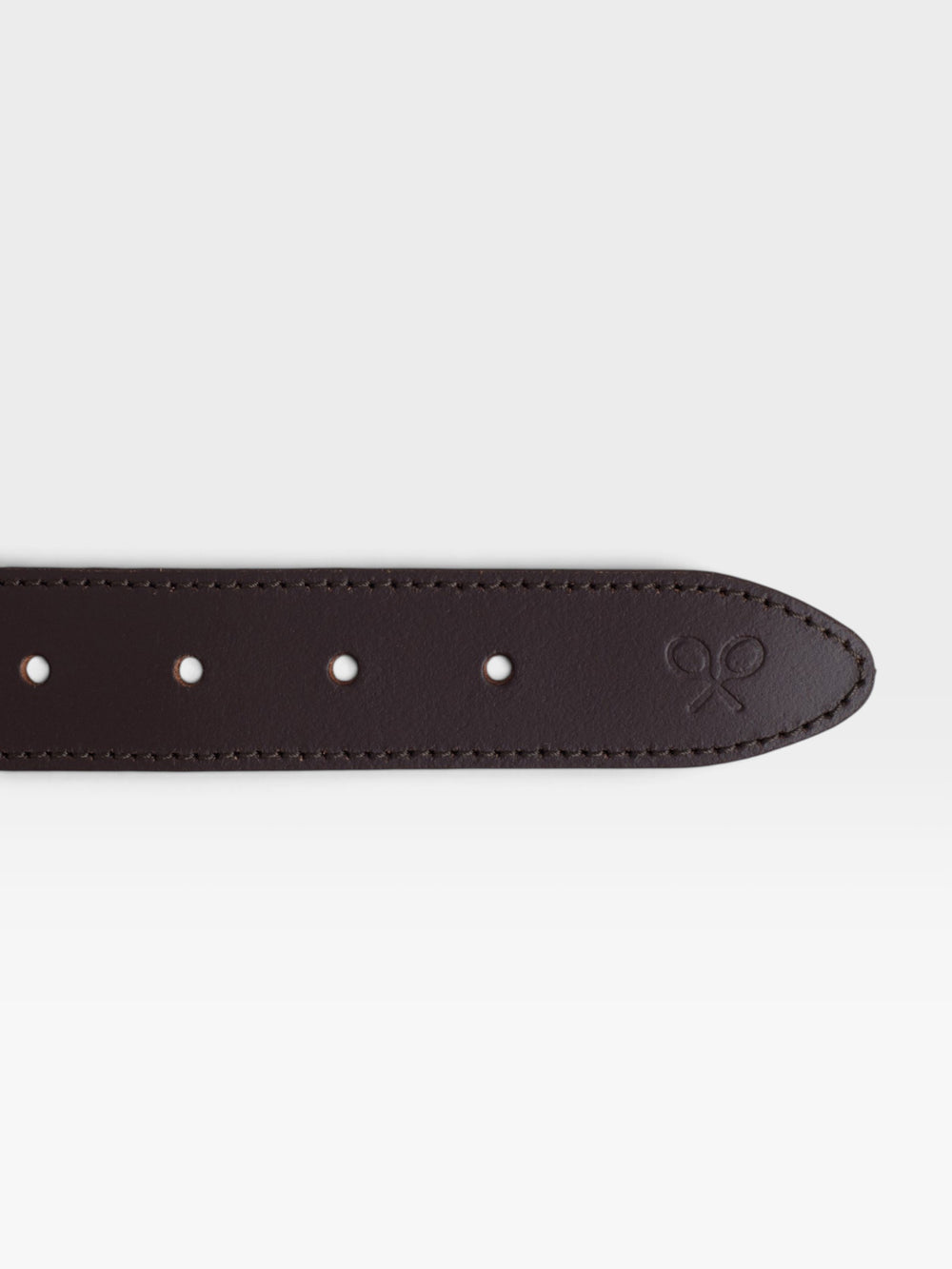 Navy blue ethnic woven leather belt