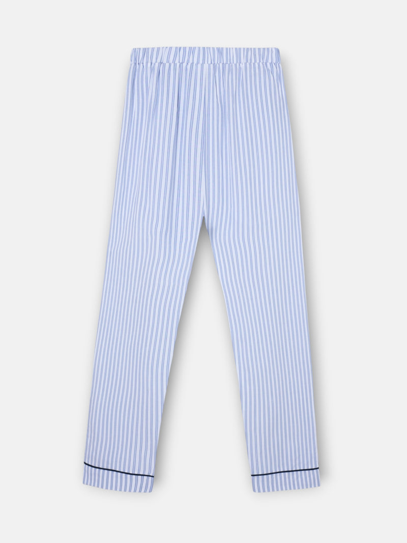 Pijama camisero rayas azul