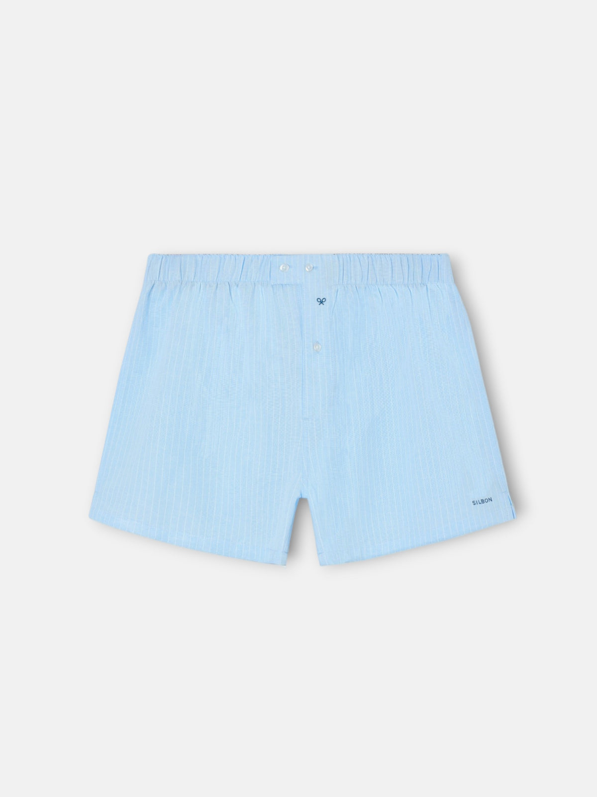 Light blue striped boxer shorts