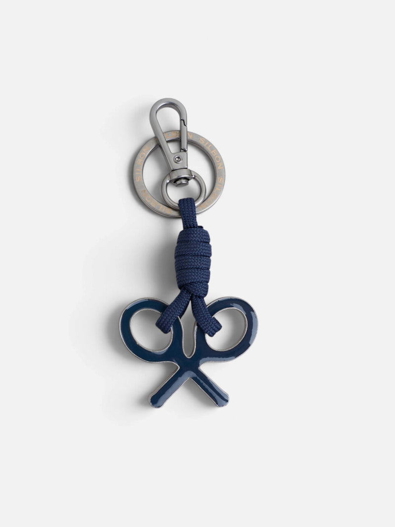 Llavero cuerda raqueta azul marino