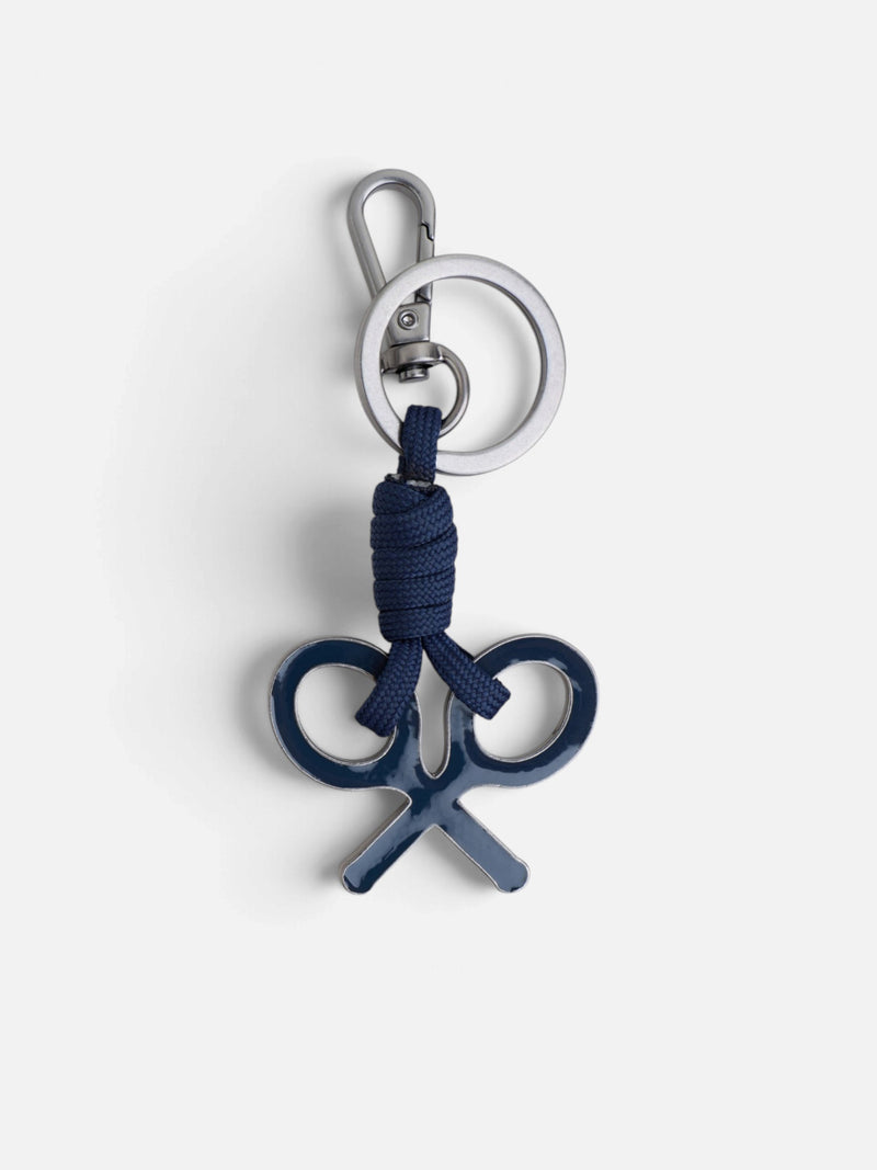 Llavero cuerda raqueta azul marino