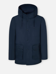 Parka à poches bleu marine