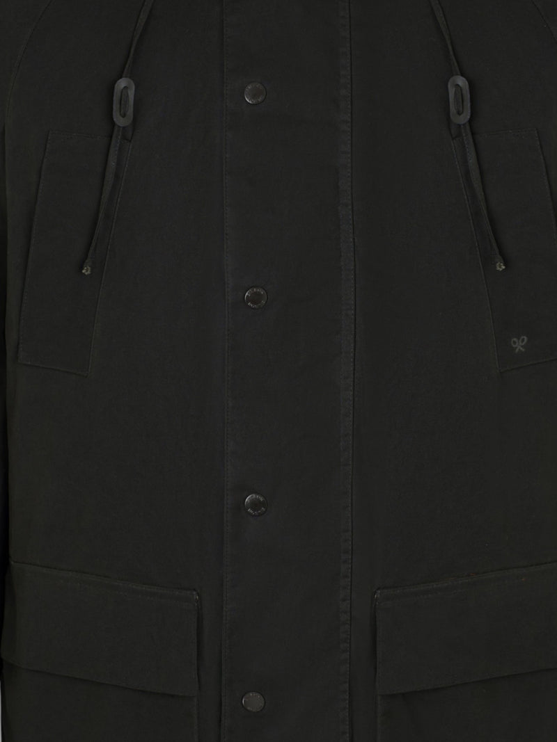 Green waxed coat