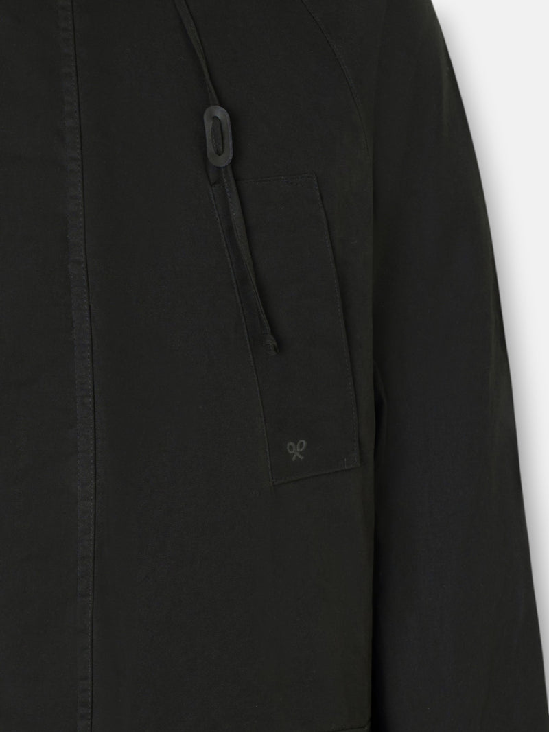 Green waxed coat