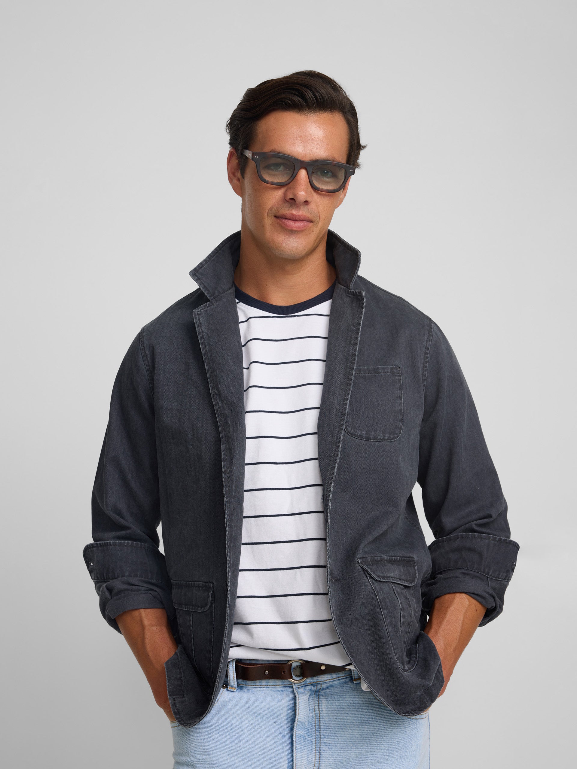 Semiblazer cruise espiga azul marino