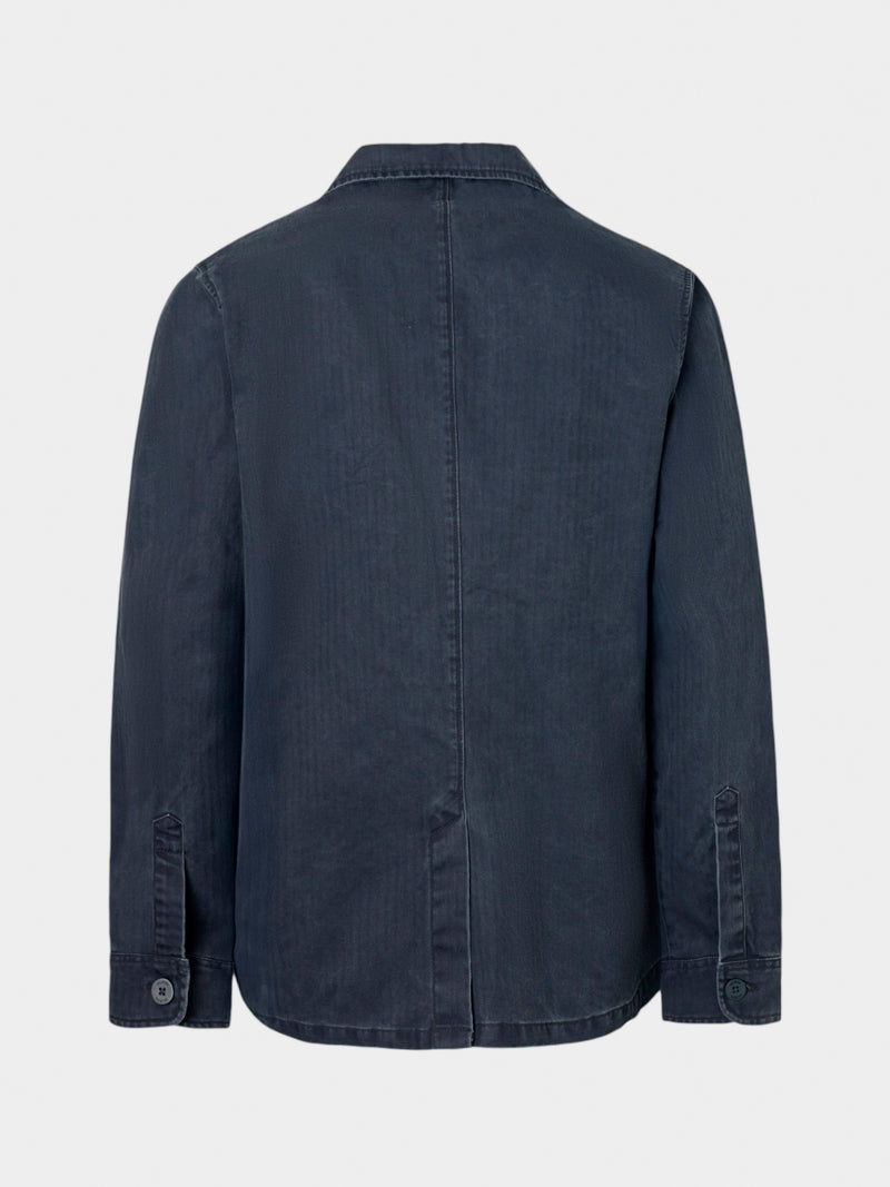 Blazer semi-croisière chevrons bleu marine