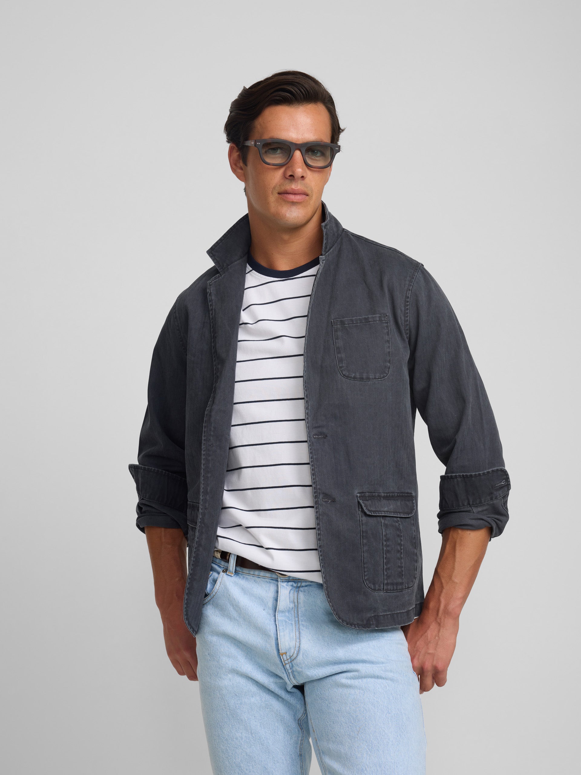 Semiblazer cruise espiga azul marino