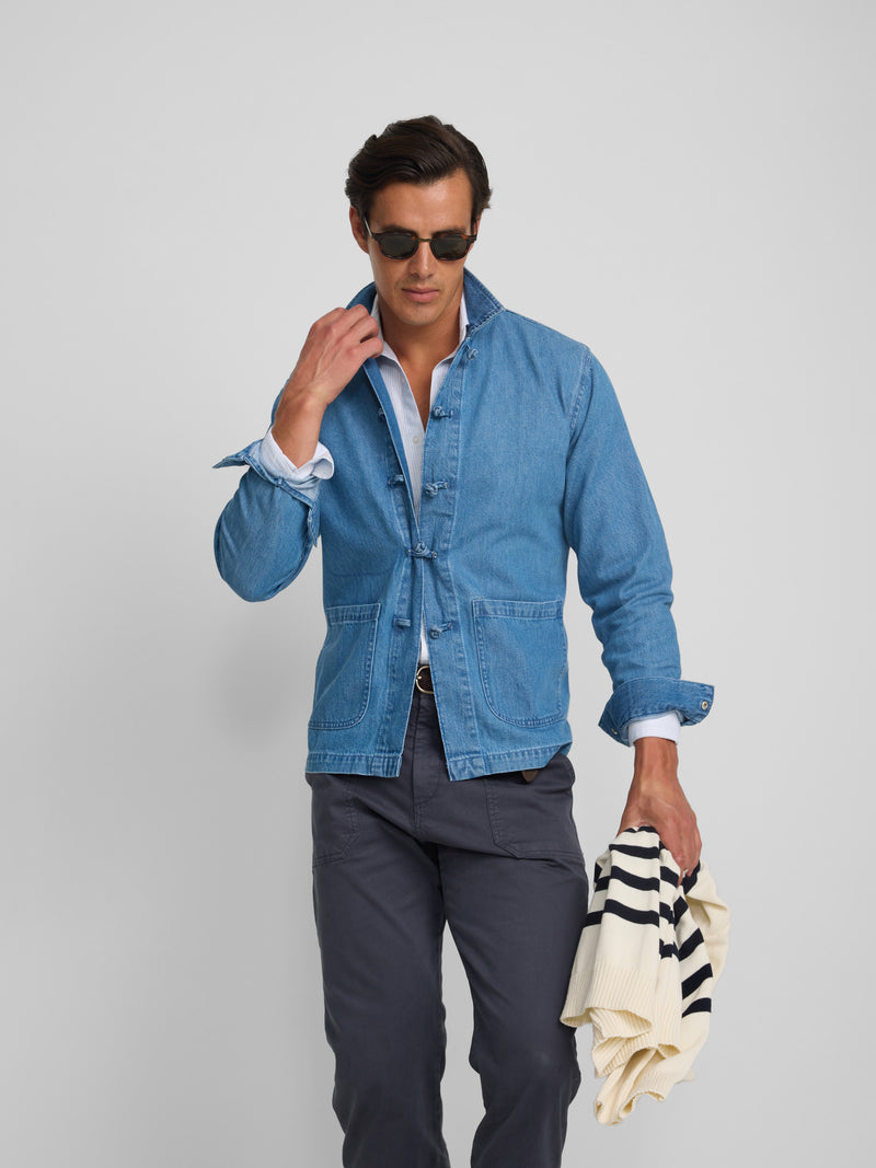 Surchemise en denim cruise ajustable bleu