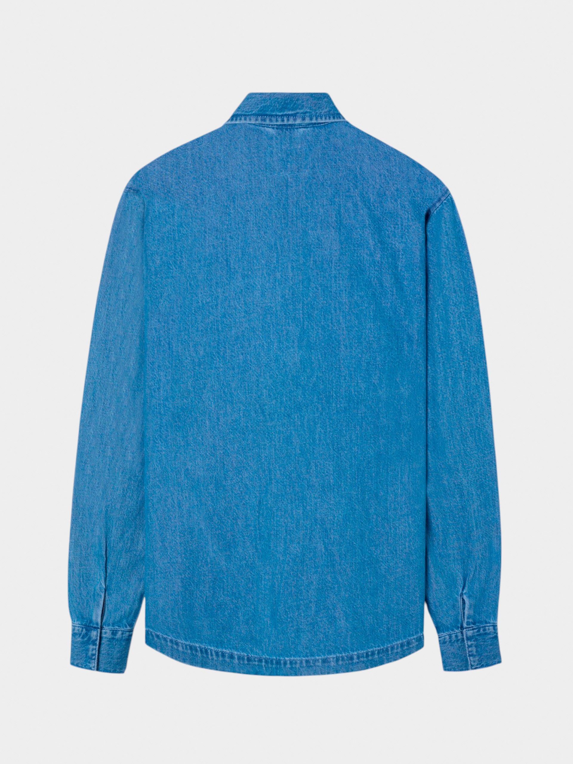 Denim cruise overshirt with adjustable blue