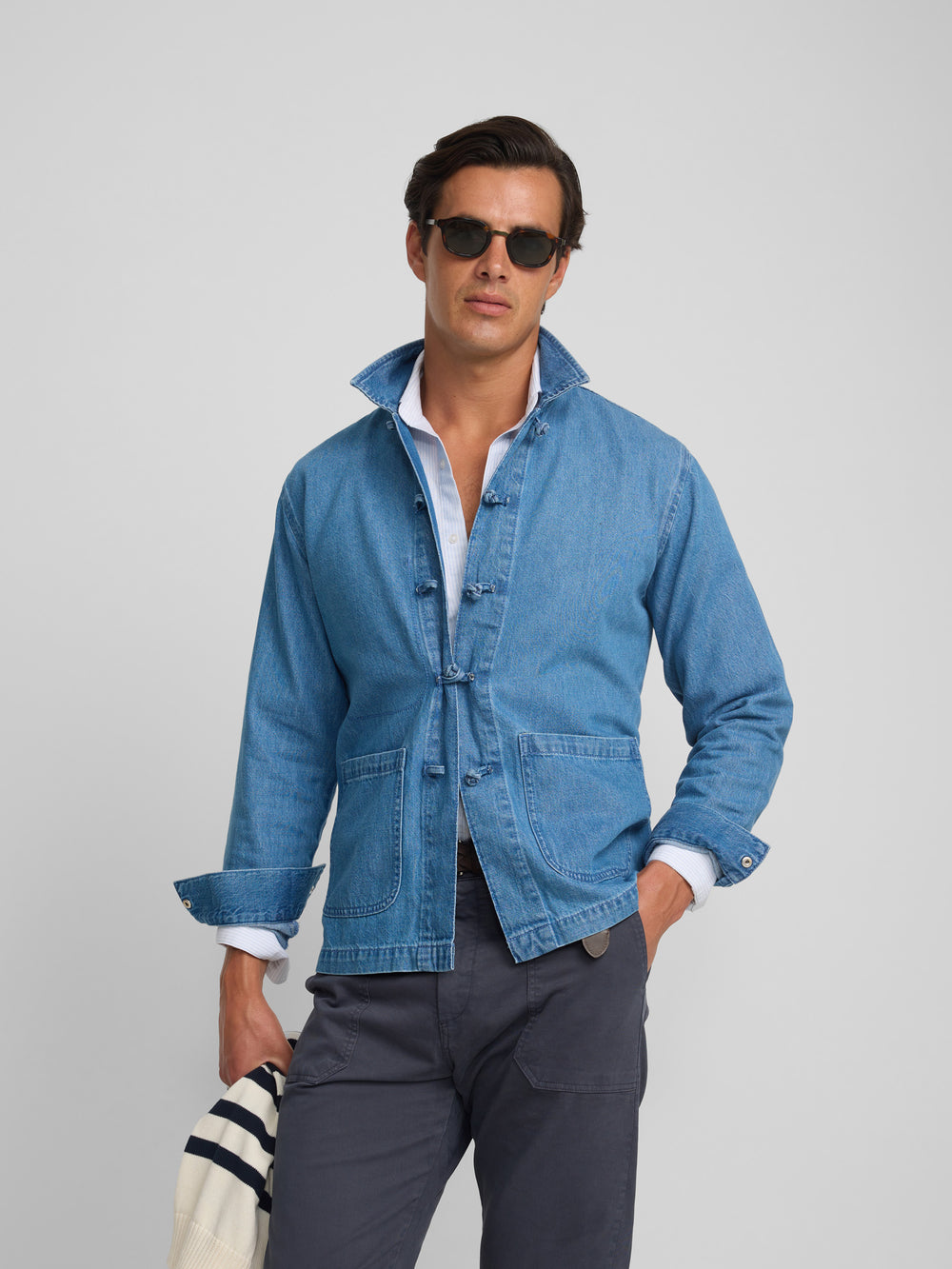 Sobrecamisa denim cruise ajustables azul