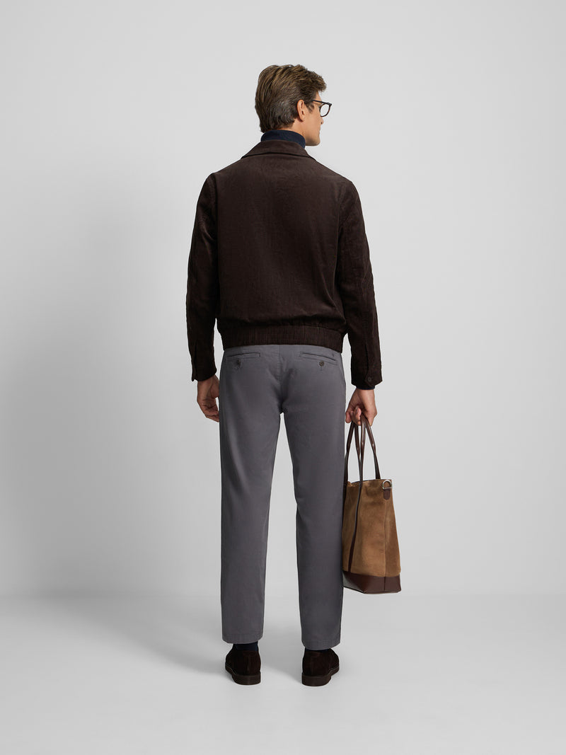 Veste en velours côtelé marron