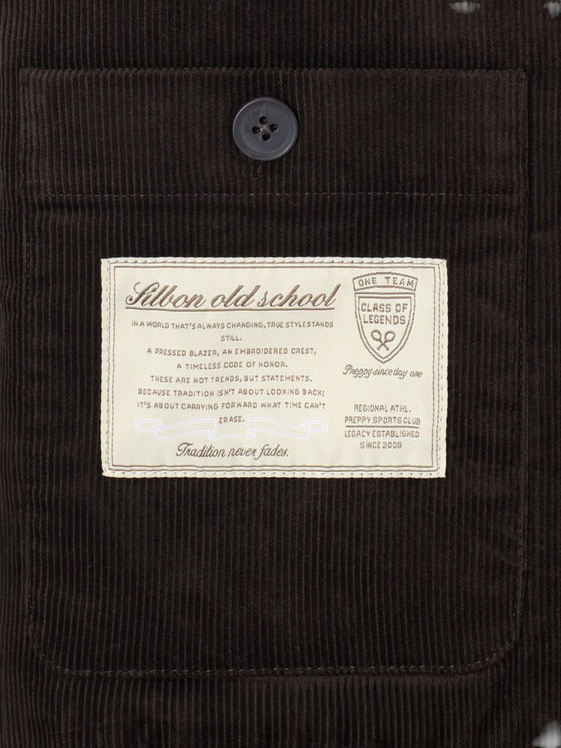 Veste en velours côtelé marron