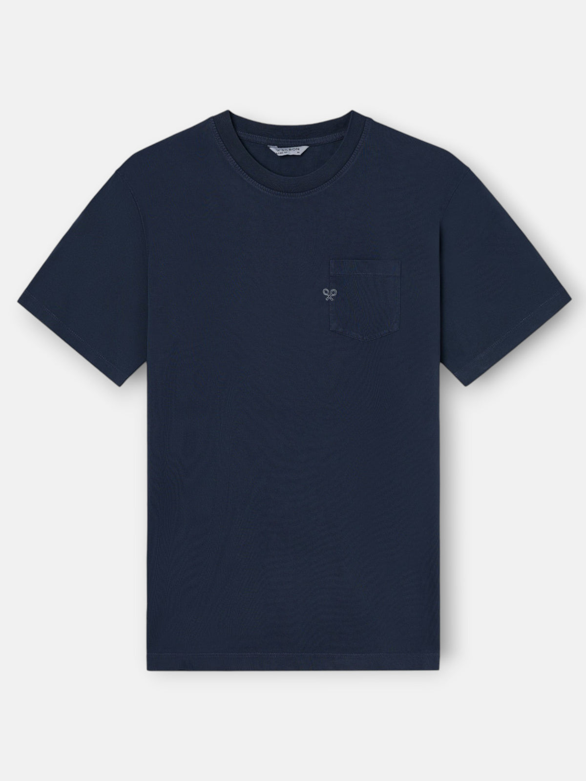 Camiseta bolsillo garment dye azul marino