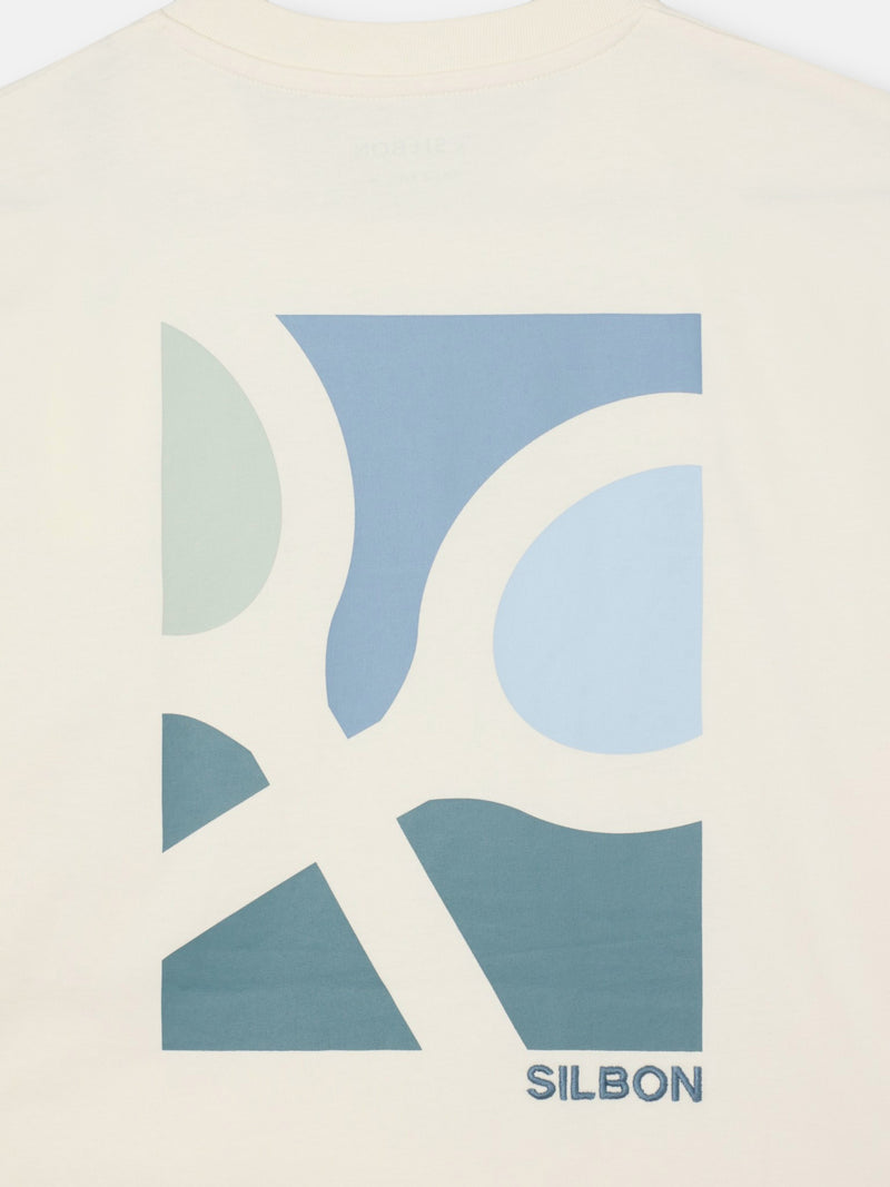 T-shirt affiche raquettes crème