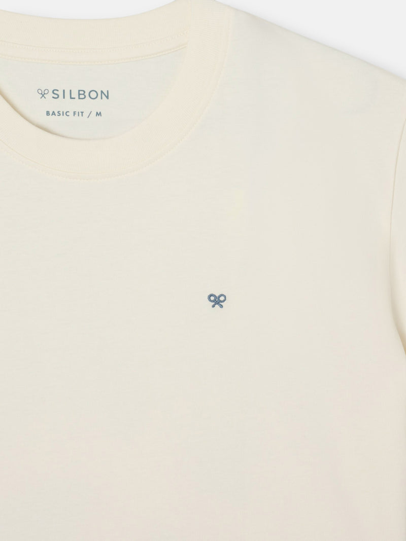 T-shirt affiche raquettes crème