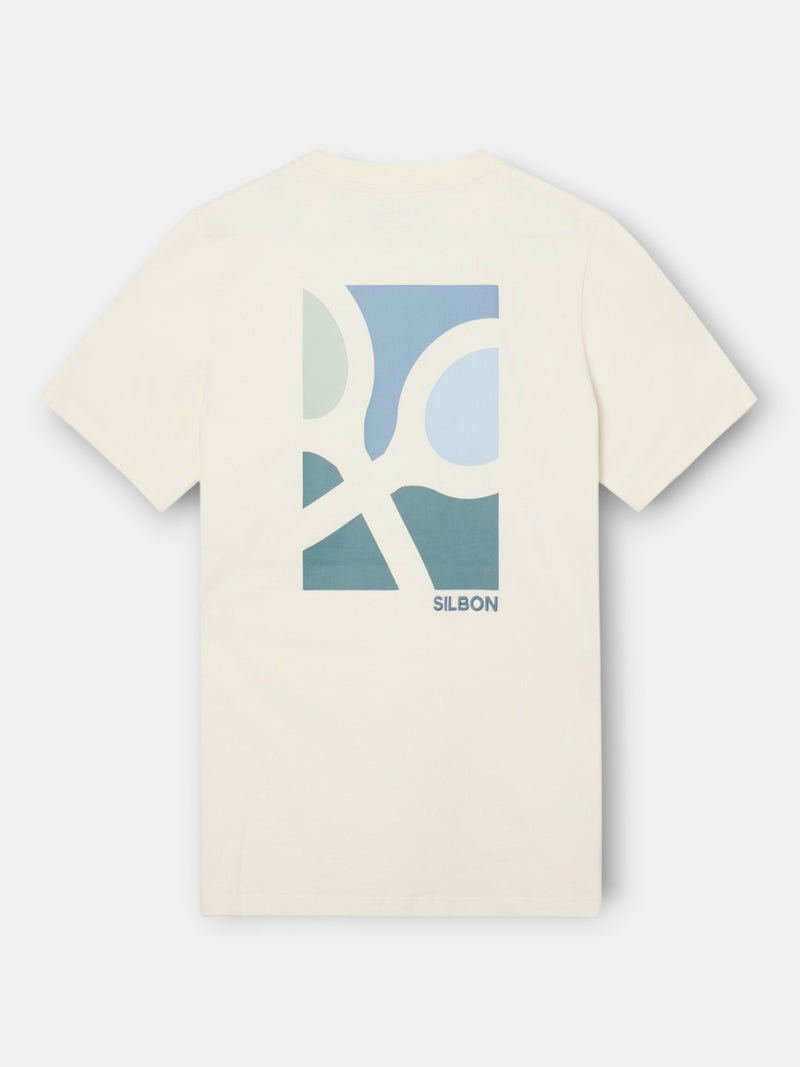 T-shirt affiche raquettes crème