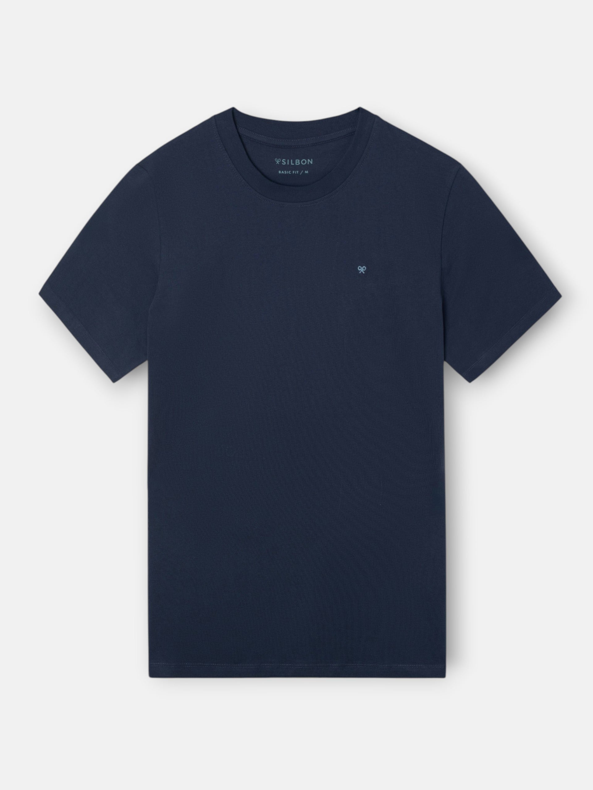 Navy blue rackets poster t-shirt