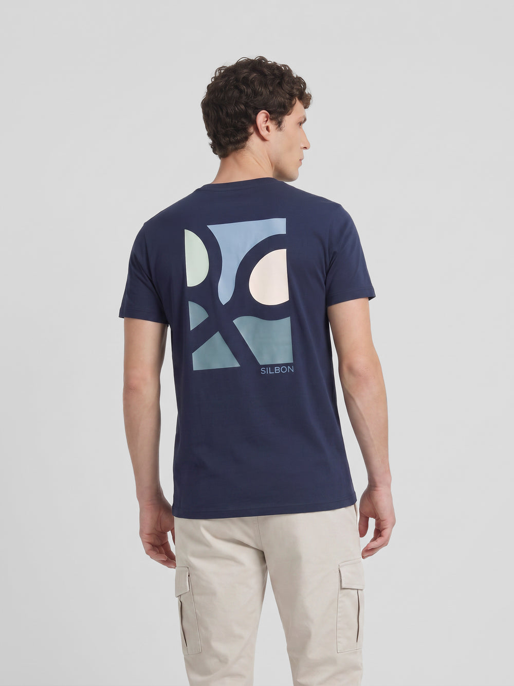 Camiseta poster raquetas azul marino