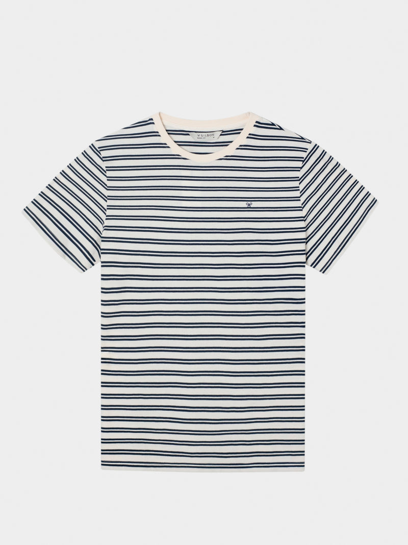 T-shirt cruise rayure nautique marine