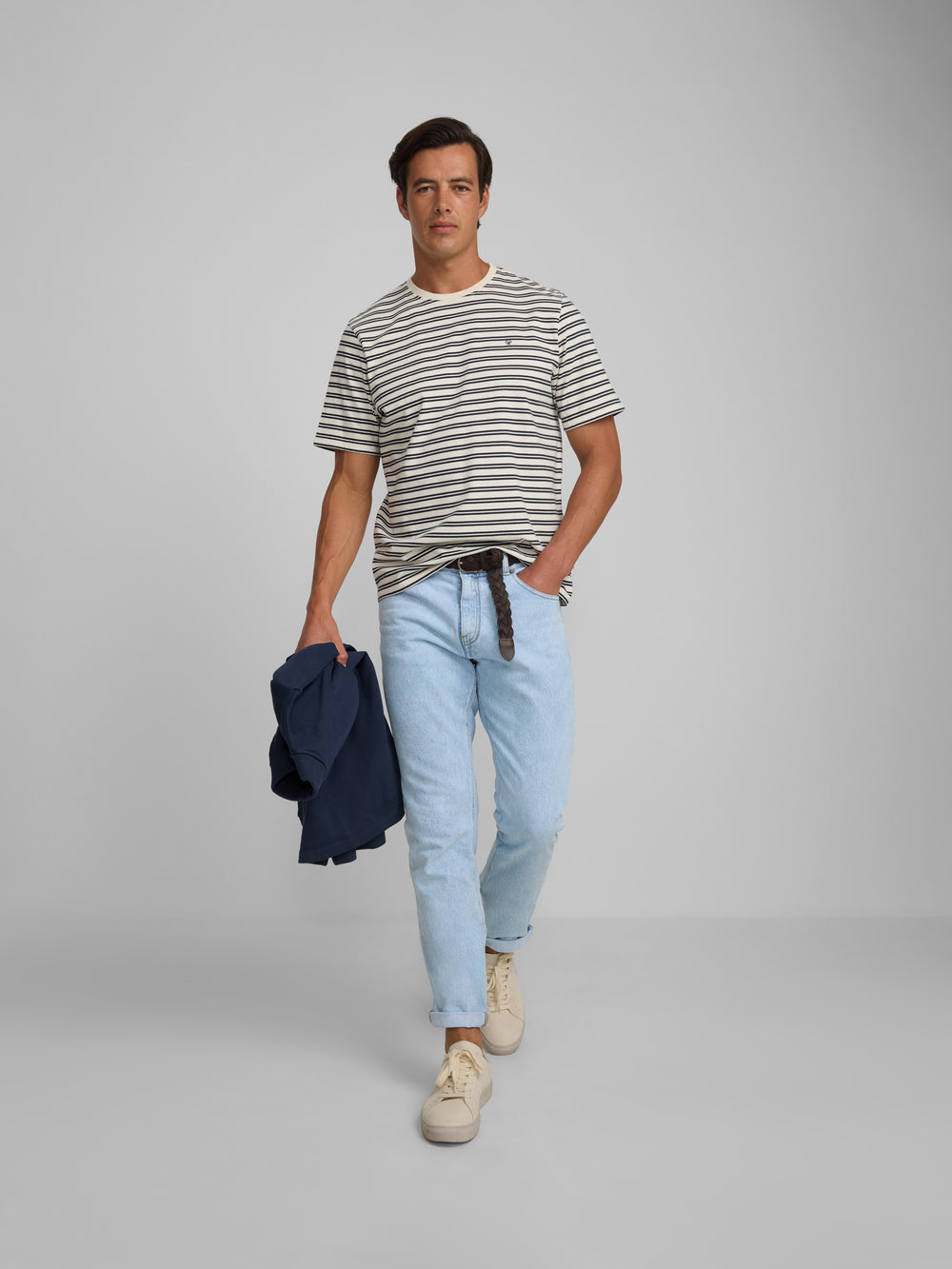 Camiseta cruise rayas finas azules
