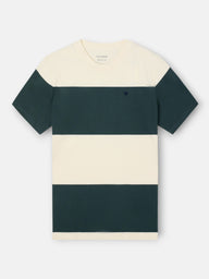 Dark green wide stripe t-shirt