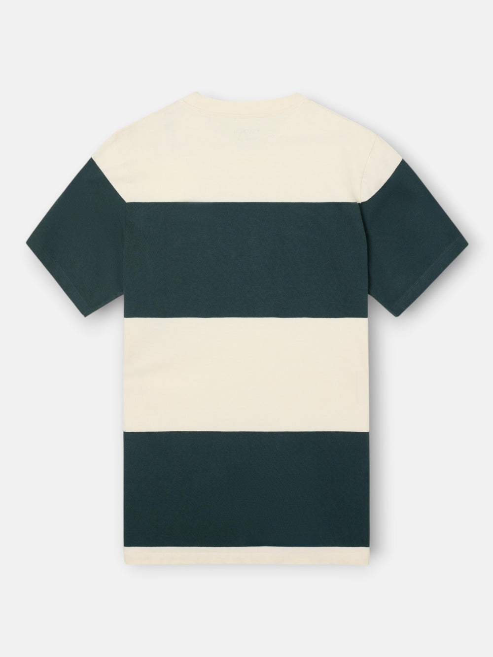 Camiseta raya ancha verde oscuro