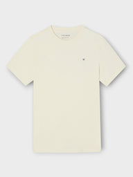 Camiseta silbon bordado crema