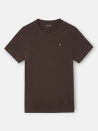 Camiseta silbon bordado marron