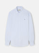 Chemise sport oxford à rayures bleu clair