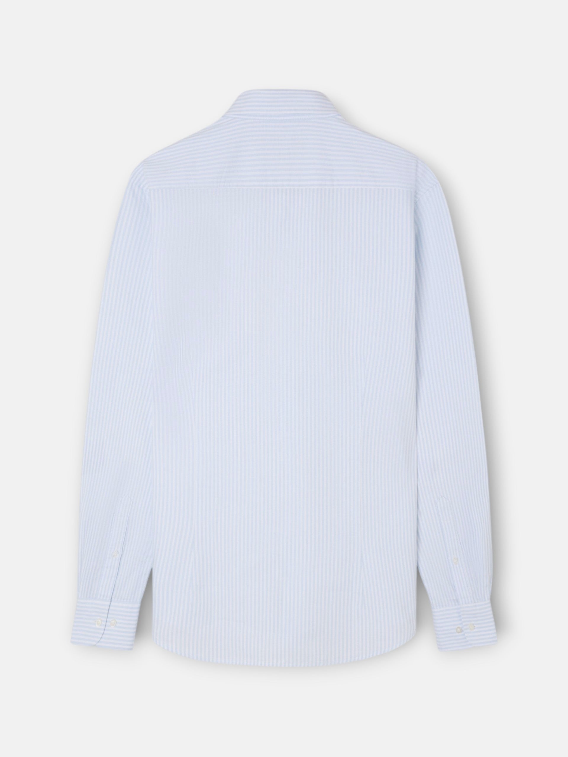 Chemise sport oxford à rayures bleu clair