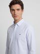 Light blue striped Oxford sport shirt