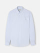 Camisa sport oxford mil riscas azul claro
