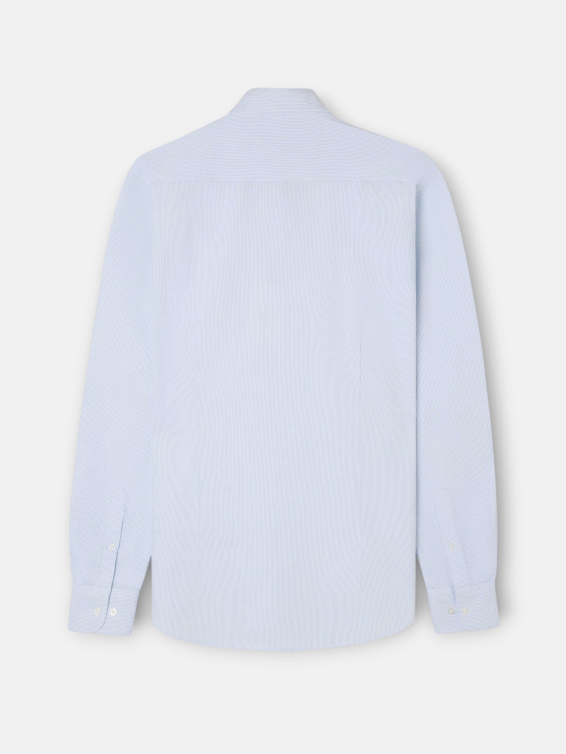Camisa sport oxford mil riscas azul claro