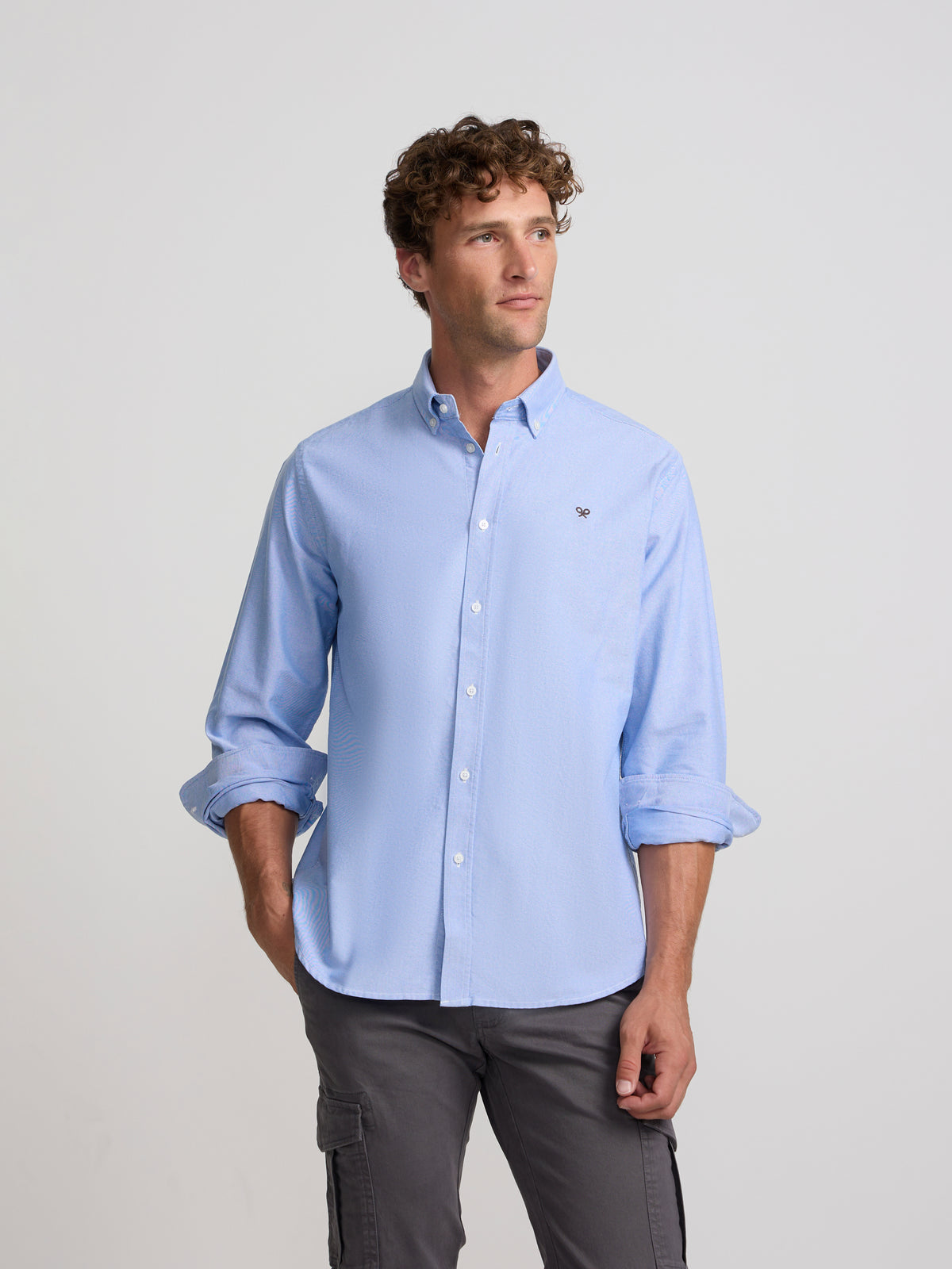 Blue Oxford sport shirt