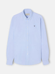 Camisa sport oxford rayas azul