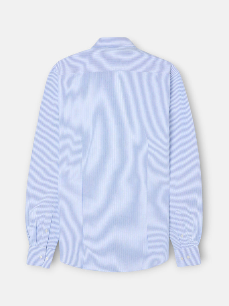 Camisa sport oxford rayas azul