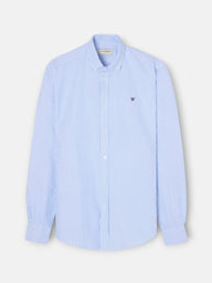 Camisa sport oxford raya media azul