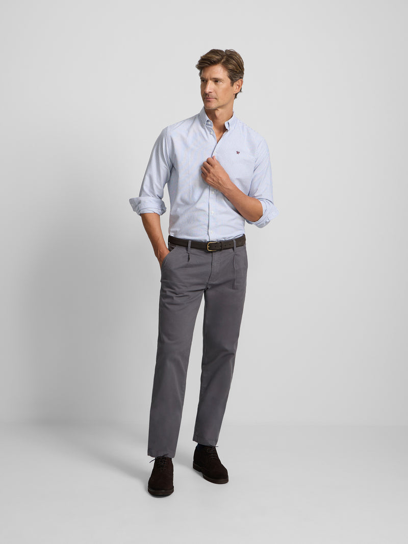 Camisa sport oxford rayas navy