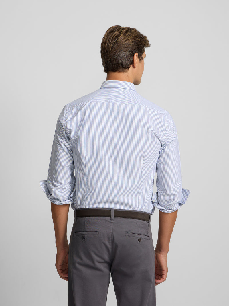 Camisa sport oxford rayas navy