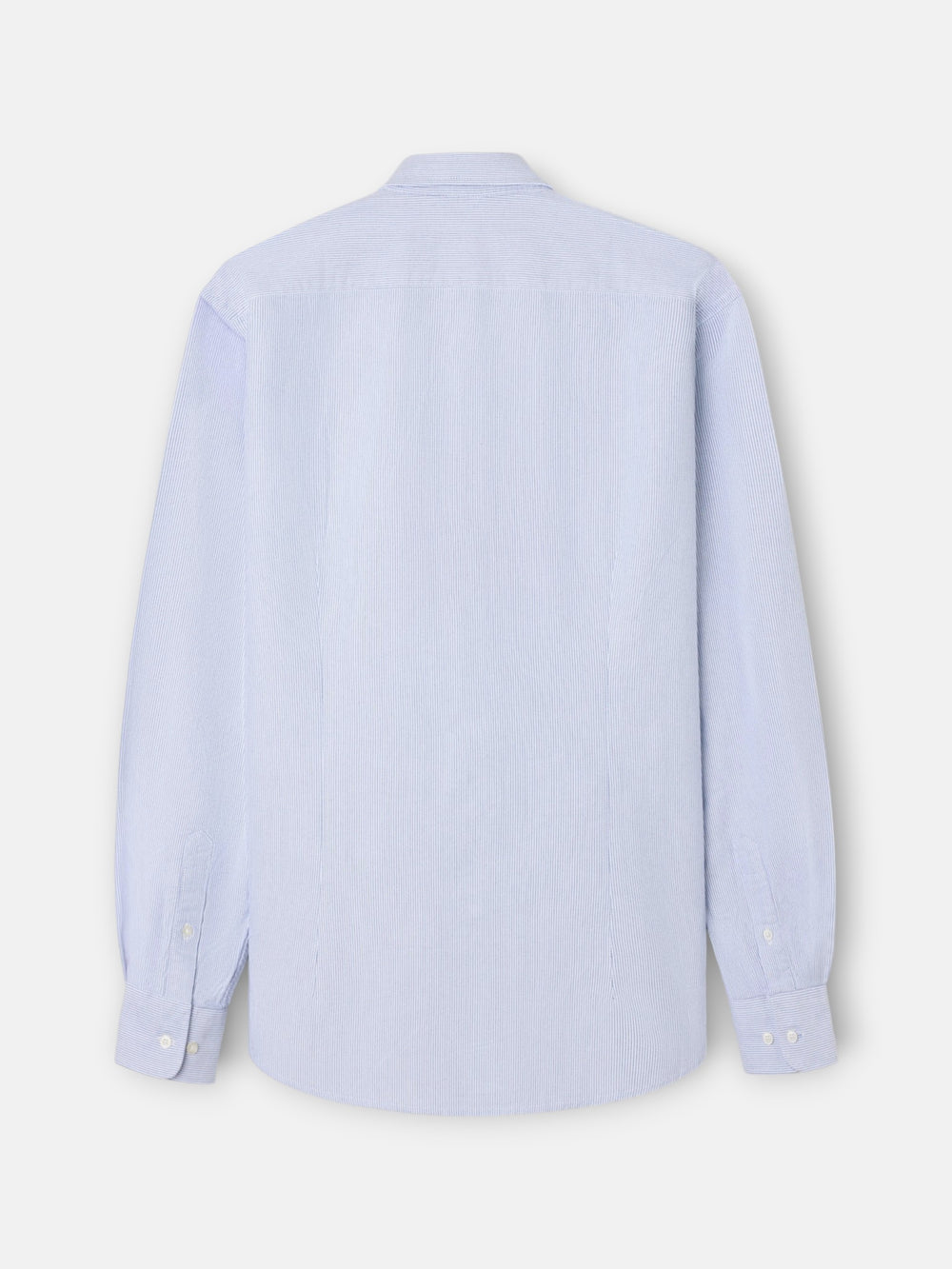 Chemise sport oxford à fines rayures bleu marine